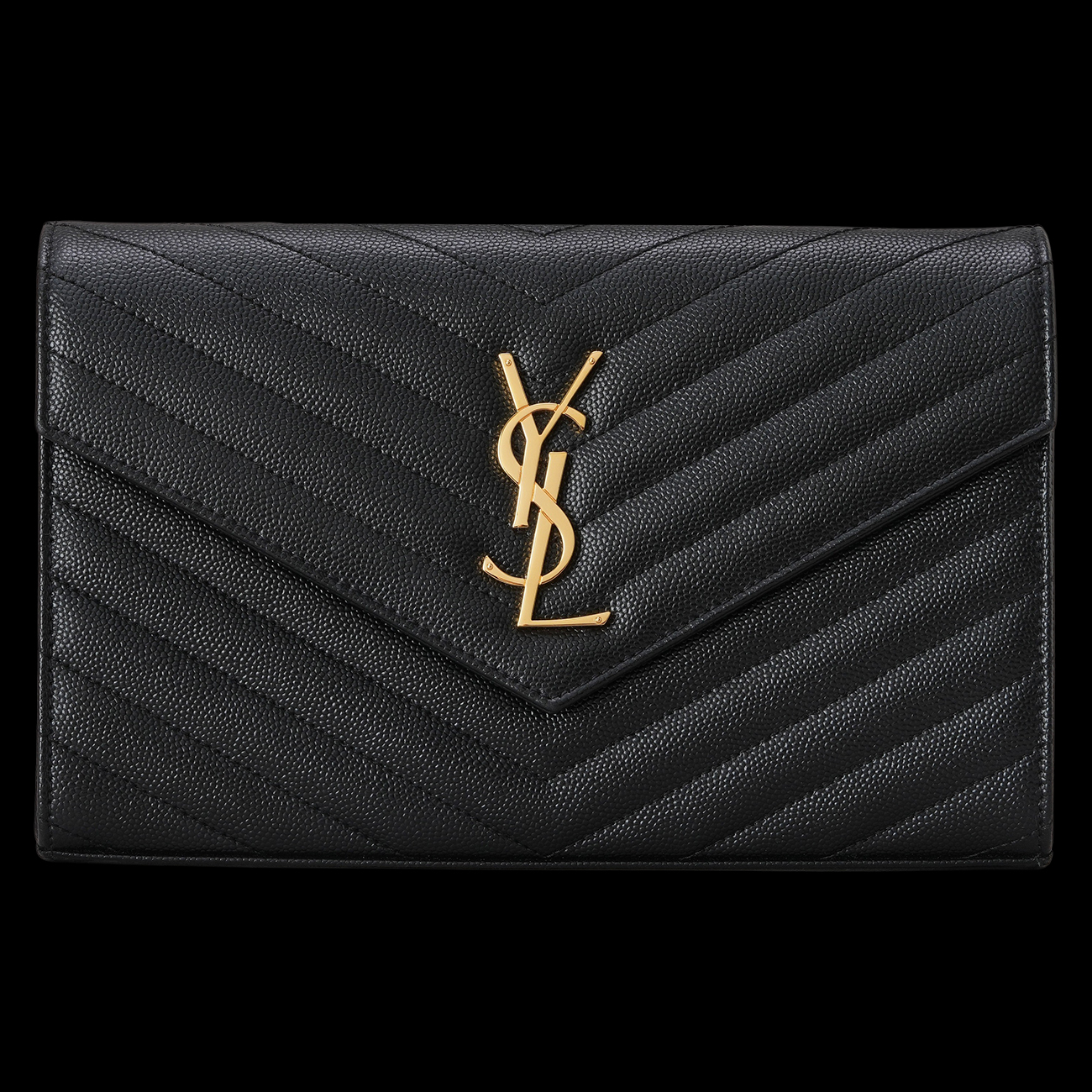 YVES SAINT LAURENT(USED)생로랑 377828 모노그램 쉐브론 체인 크로스백